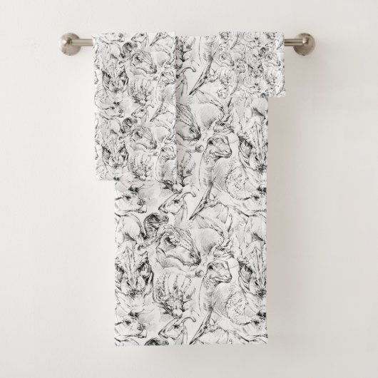 Ensemble de serviettes pour enfants Dinosaur (En situation)