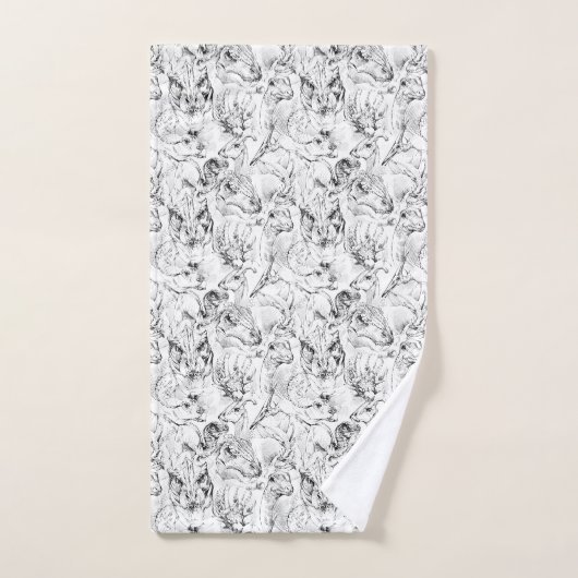 Ensemble de serviettes pour enfants Dinosaur (Serviette à main)