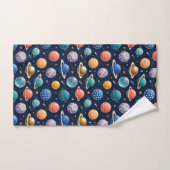 Ensemble de serviettes pour garçon sur les planète (Serviette à main)
