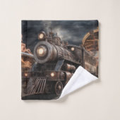 Ensemble de serviettes pour garçons Train Locomoti (Gant de toilette)