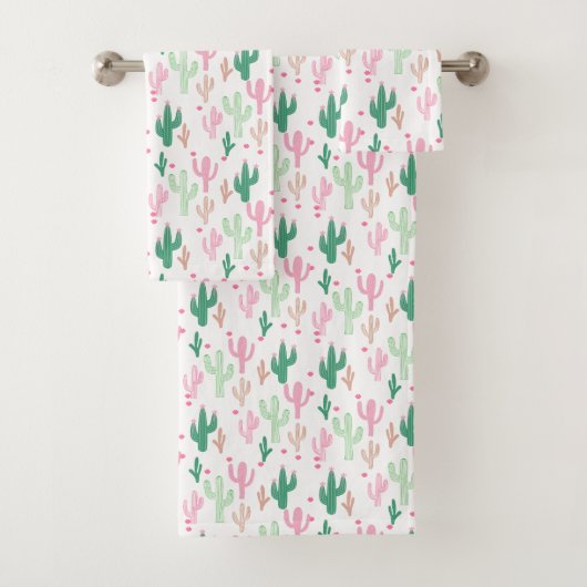 Ensemble de serviettes Preppy Cactus (En situation)