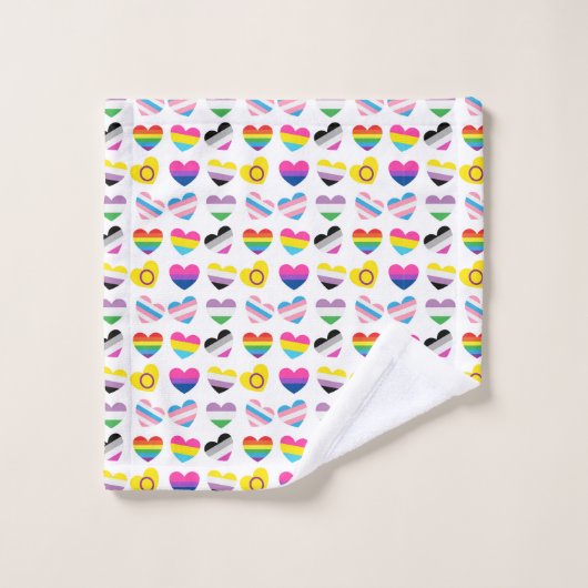 Ensemble de serviettes Pride Hearts (Gant de toilette)