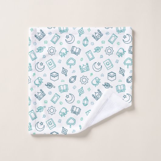 Ensemble de serviettes Ramadan Doodles (Gant de toilette)