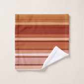Ensemble de serviettes rayées élégantes bordeaux e (Gant de toilette)