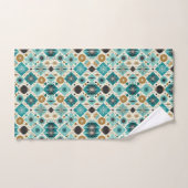 Ensemble de serviettes Rétro Aqua Diamant Moderne (Serviette à main)