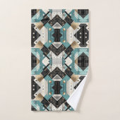 Ensemble de serviettes Retro Aqua Diamond Mid Cent (Serviette à main)