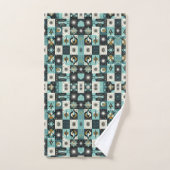 Ensemble de serviettes Retro Aqua Diamond Mid Cent (Serviette à main)