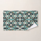 Ensemble de serviettes Retro Aqua Diamond Mid Cent (Serviette à main)