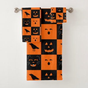 Ensemble de serviettes Retro Halloween Faces