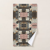 Ensemble de serviettes rétro rose milieu du siècle (Serviette à main)