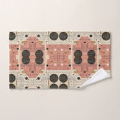 Ensemble de serviettes rétro rose milieu du siècle (Serviette à main)