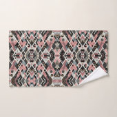 Ensemble de serviettes rétro rose milieu du siècle (Serviette à main)