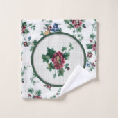 Ensemble de serviettes rose Cross Stitch (Gant de toilette)