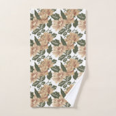 Ensemble de serviettes Rose en or Country (Serviette à main)