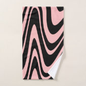 Ensemble de serviettes roses et noires (Serviette à main)