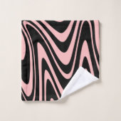 Ensemble de serviettes roses et noires (Gant de toilette)