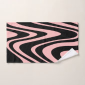 Ensemble de serviettes roses et noires (Serviette à main)