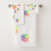 Ensemble de serviettes - Roues de couleur (En situation)