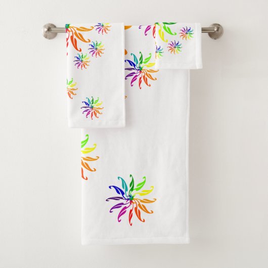 Ensemble de serviettes - Roues de couleur (En situation)