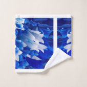 Ensemble de serviettes Royal Blue and White (Gant de toilette)