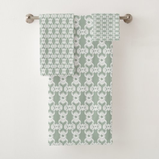 Ensemble de serviettes Sage Damask (En situation)