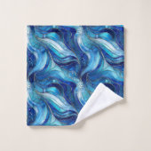 Ensemble de serviettes sarcelle, turquoise et bleu (Gant de toilette)