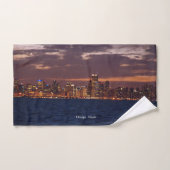 Ensemble de serviettes Skyline de Chicago (Serviette à main)