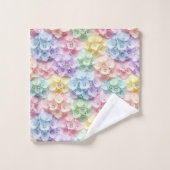 Ensemble de serviettes Spring Pastel Hydrangeas et (Gant de toilette)