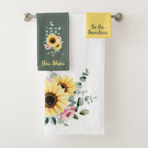Ensemble de serviettes Sunflower You Shine