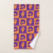 Ensemble de serviettes sur le thème d'Halloween. (Serviette à main)