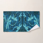 Ensemble de serviettes Tango bleu Danse Libellule (Serviette à main)