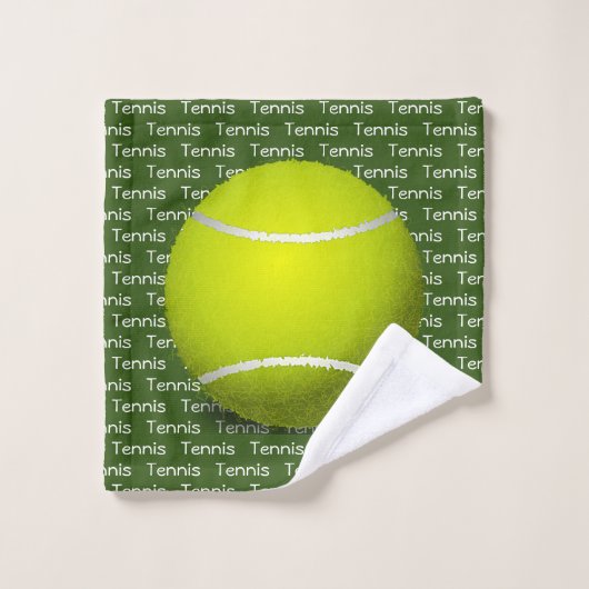 Ensemble de serviettes Tennis Tiled Text Design (Gant de toilette)