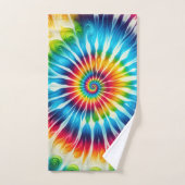 Ensemble de serviettes tie-dye arc-en-ciel psychéd (Serviette à main)