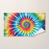 Ensemble de serviettes tie-dye arc-en-ciel psychéd (Serviette à main)
