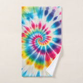 Ensemble de serviettes tie-dye arc-en-ciel psychéd (Serviette à main)