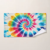 Ensemble de serviettes tie-dye arc-en-ciel psychéd (Serviette à main)