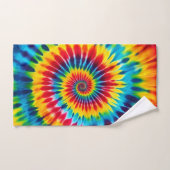 Ensemble de serviettes tie-dye arc-en-ciel psychéd (Serviette à main)