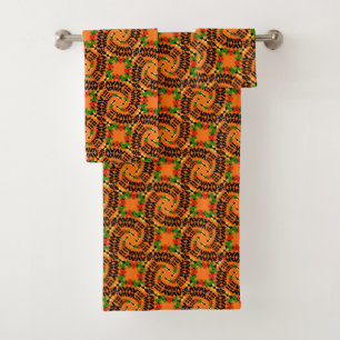 Ensemble de serviettes tribales Afro Dots