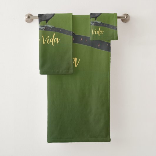 Ensemble de serviettes Tropical Toucan Pura Vida D (En situation)