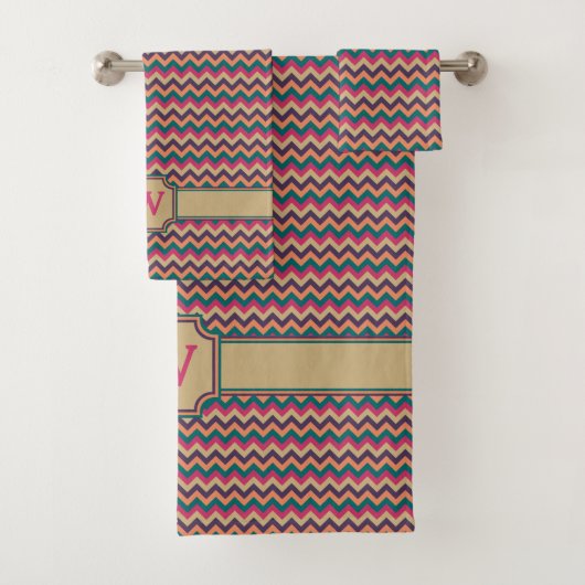 Ensemble de serviettes Tropical Zigzag (En situation)