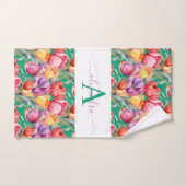 Ensemble de serviettes tulipes couleurs élégantes  (Serviette à main)