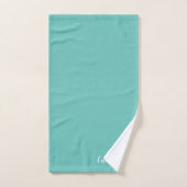 Ensemble de serviettes turquoise personnalisées av (Serviette à main)
