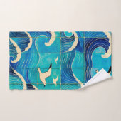 Ensemble de serviettes Vagues de l'océan Atlantiqu (Serviette à main)