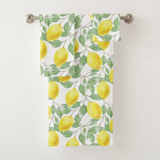 Ensemble de serviettes Vintage Lemon Vines (En situation)