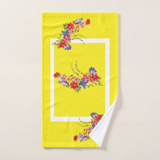 Ensemble de serviettes vintages à fleurs (Serviette à main)