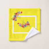 Ensemble de serviettes vintages à fleurs (Gant de toilette)