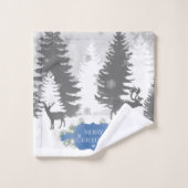 Ensemble de serviettes Winter Wonderland - Bleu (Gant de toilette)