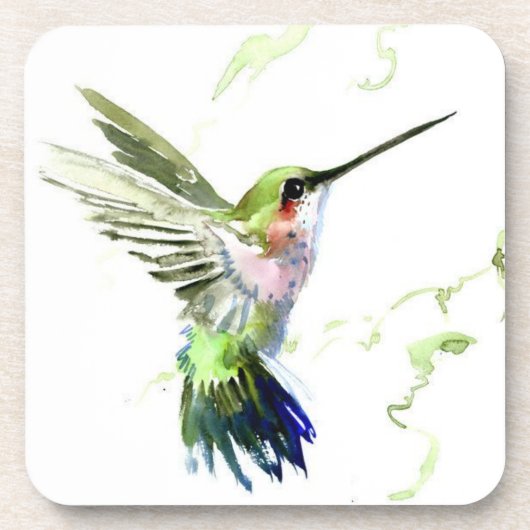 Ensemble de six Dessous de verre - Oiseau de Hummi (Devant)