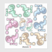 Ensemble de stickers à dérive (Feuille)