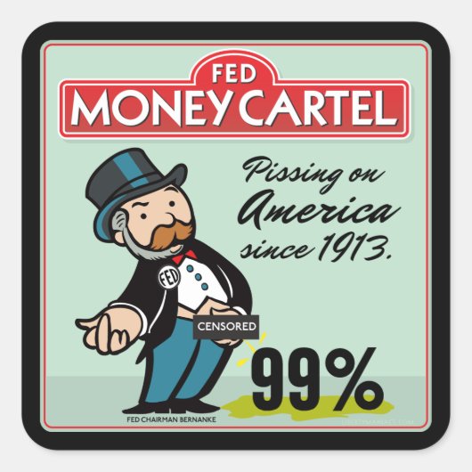 Ensemble de stickers anti-Réserve fédérale (Devant)